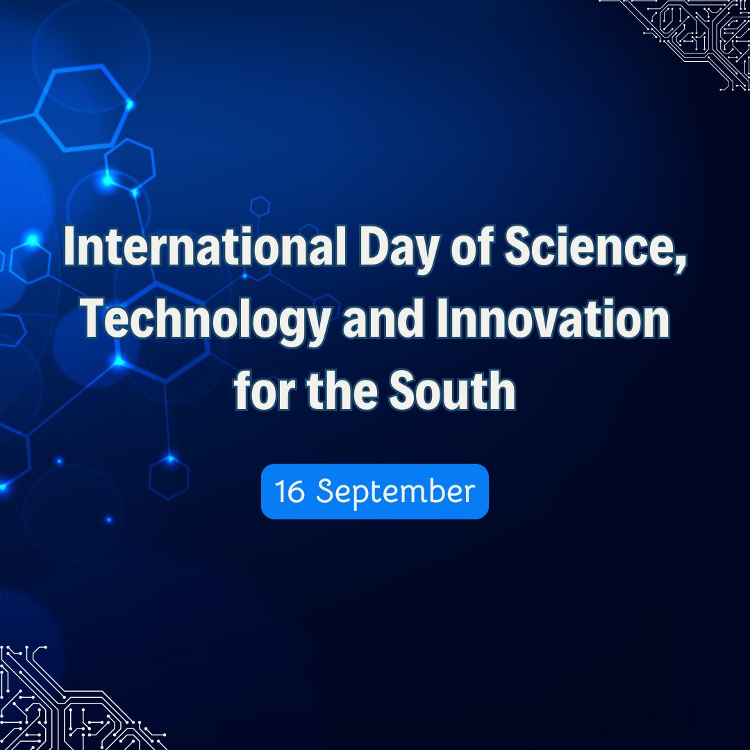 Science, technology &amp; innovation are key to achieving the #GlobalGoals &amp; a more inclusive world.

Yet, many countries still face major gaps &amp; challenges in these fields.

Monday is the 1st-ever Int'l Day of Science, Technology &amp; Innovation for the South: un.org/en/observances…