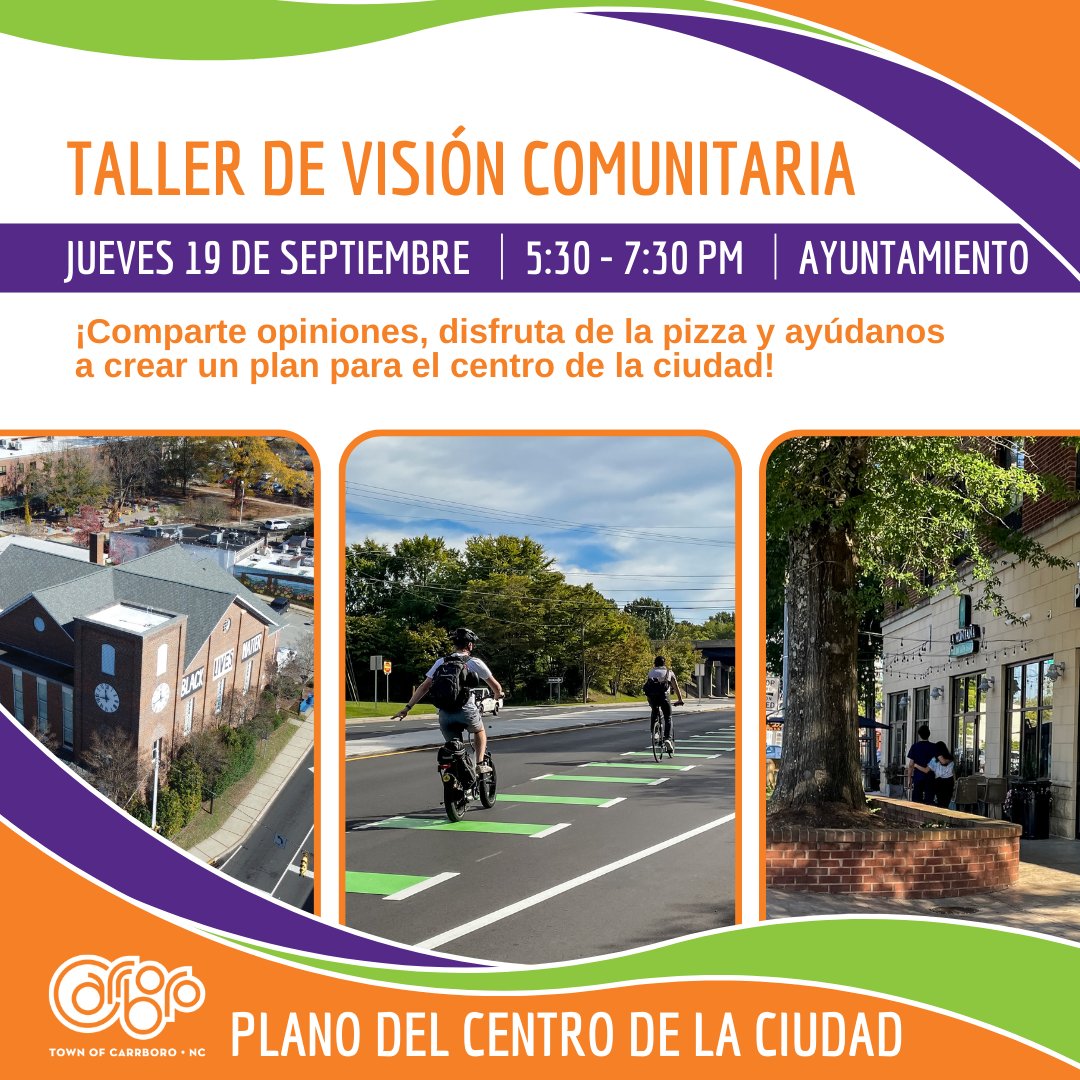 The Town of Carrboro invites community input as it prepares The Downtown Area Plan. The study focuses on the Main Street and Jones Ferry Road corridors, as well as the downtown business districts and surrounding neighborhoods. 

ℹ️ engage.carrboronc.gov