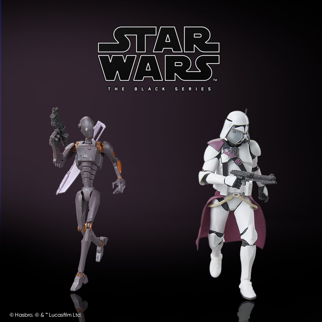 HasbroPulse's tweet image. Revealed at #HasbroPulseCon2024, Clone Commander Bacara (Star Wars: Ahsoka) &amp;amp; Commando Droid (Star Wars: The Clone Wars) are coming to STAR WARS The Black Series! Available for pre-order today at 4pm ET for Pulse Premium members &amp;amp; 5pm ET for all fans on #HasbroPulse!