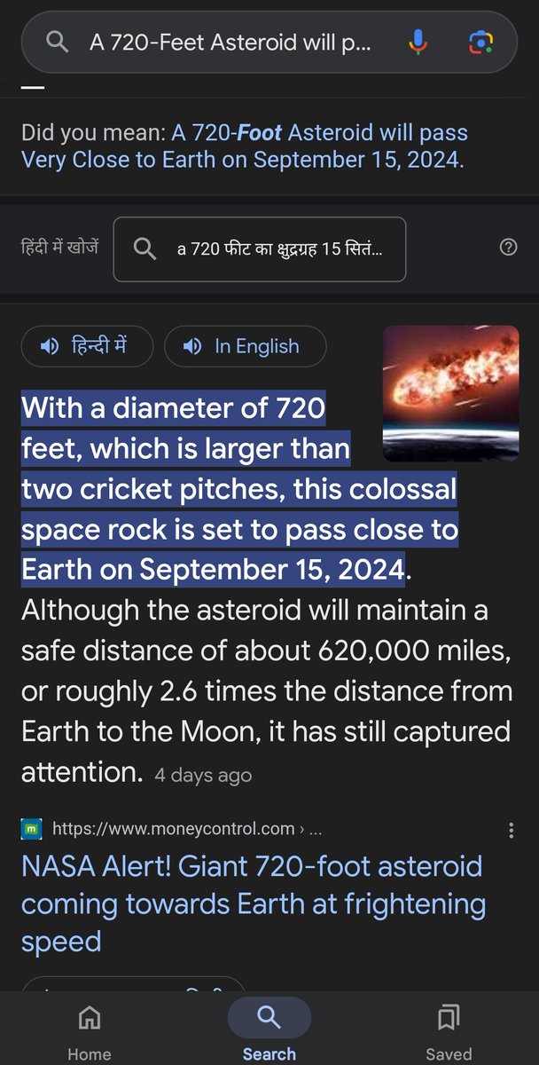 soyab_turk_07's tweet image. #nasa A 720-Feet #Asteroid will pass Very Close to #Earth on September 15, 2024. @NASA