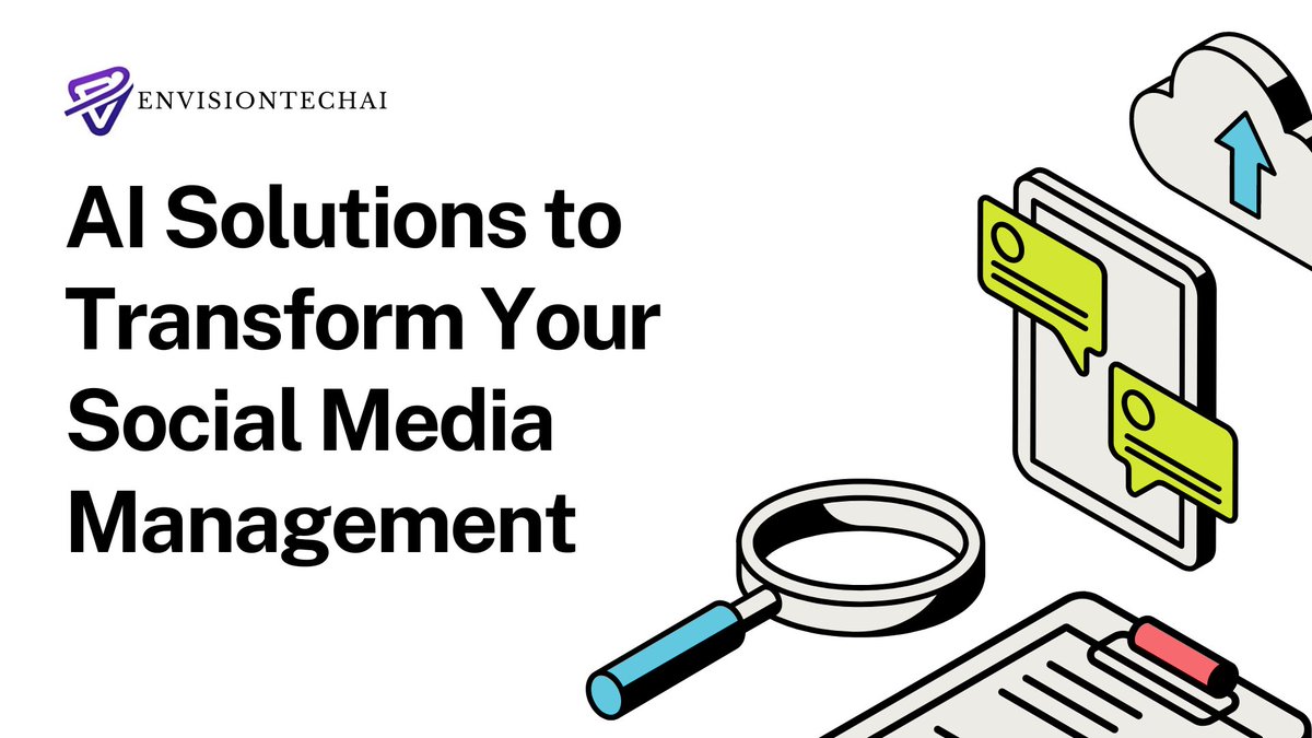 EnvisionTechAI's tweet image. Struggling with social media? AI can help! 🚀

🔹 Create engaging content effortlessly
🔹 Schedule posts for max impact
🔹 Automate responses &amp;amp; build loyalty
🔹 Get real-time insights

Let EnvisionTechAI boost your Social Media Management! 🌟

#SocialMedia #AI #DigitalMarketing