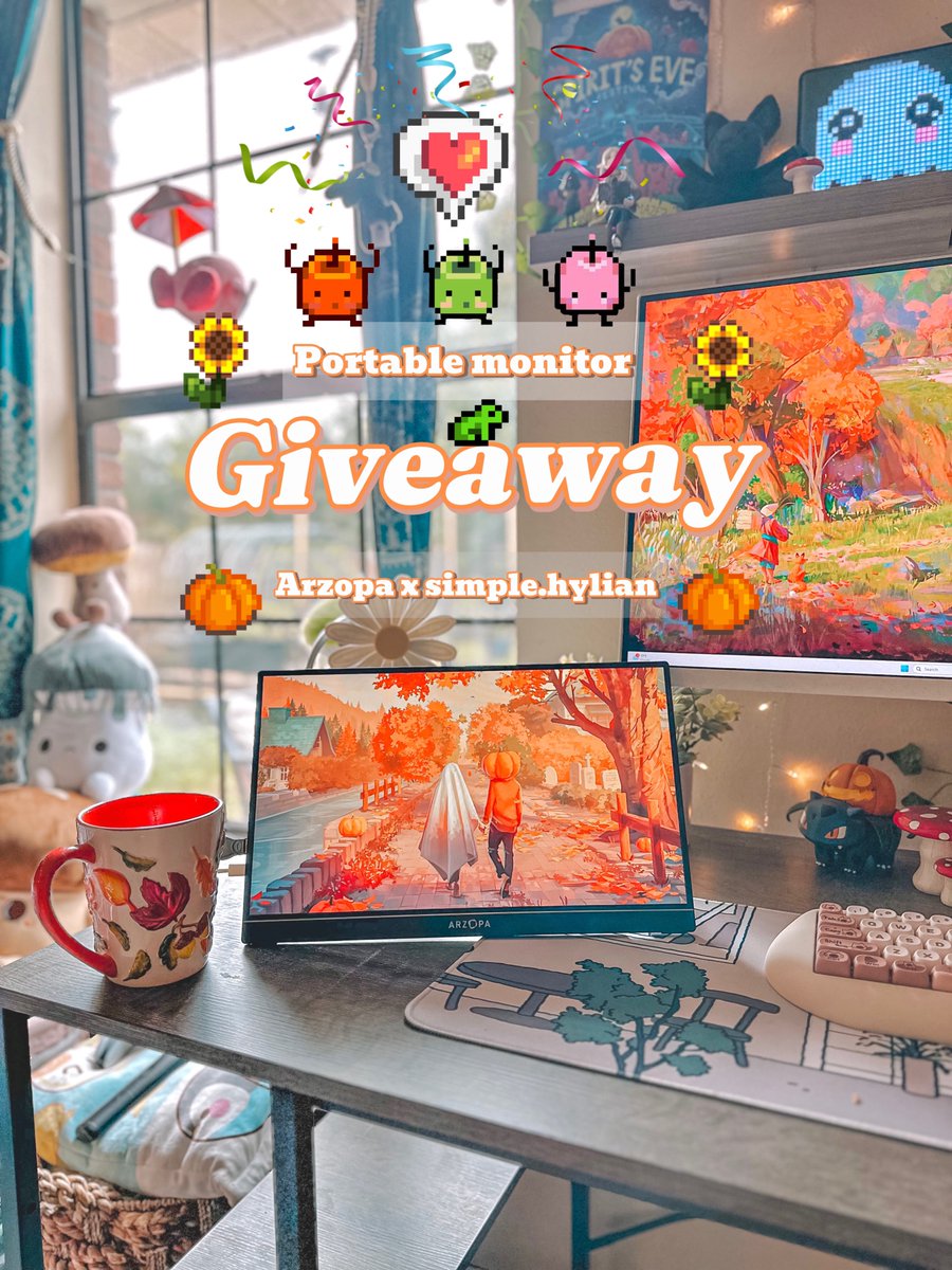 Simplehylian's tweet image. ITS GIVEAWAY TIME ✨

1 lucky winner will receive an Arzopa Z1FC 144Hz 16.1" Portable gaming monitor 👾🎮

Rules 
🤍follow @Simplehylian &amp;amp; @arzopa 
🤍 like + RT this post 
🤍 tag 2 friends in the comments 

Open worldwide! Giveaway ends on sept 27th GOODLUCK EVERYONE 🍀✨ 

1/2🧵