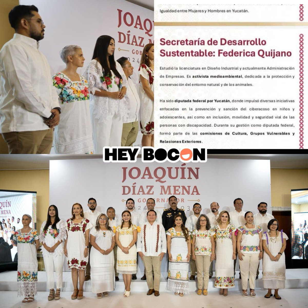 HeyBocon's tweet photo. Adiós #Kabah 👋🏻 ahora será funcionaria de gobierno 
Federica Quijano fue presentada por el gobernador electo como la próxima Secretaría de Desarrollo Sustentable💅🏻 ahí no massssss 😌 en #Yucatan https://t.co/cBE2S3zX5P