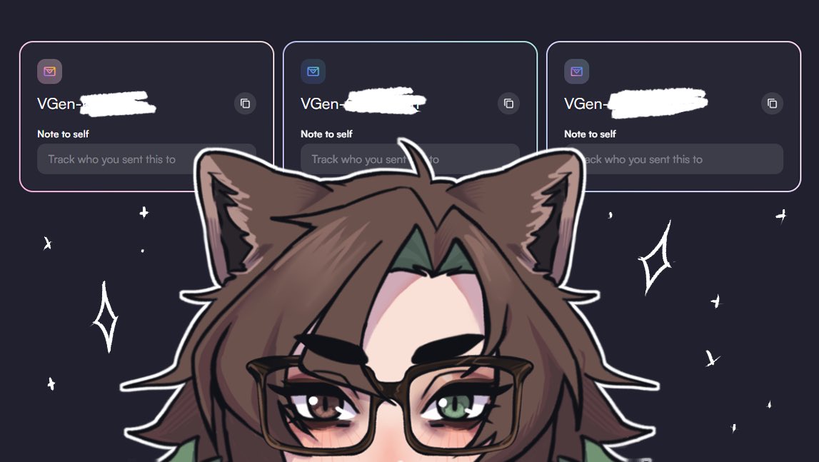 ✨ #VgenCode Giveaway! ✨

3 code are available uwu

How to enter:
-like and retweet
-comment/link your favourite artworks! 🖤

Following me is not required but ofc appreciated if you like my stuff! 

Please make sure your dm‘s are open uwu