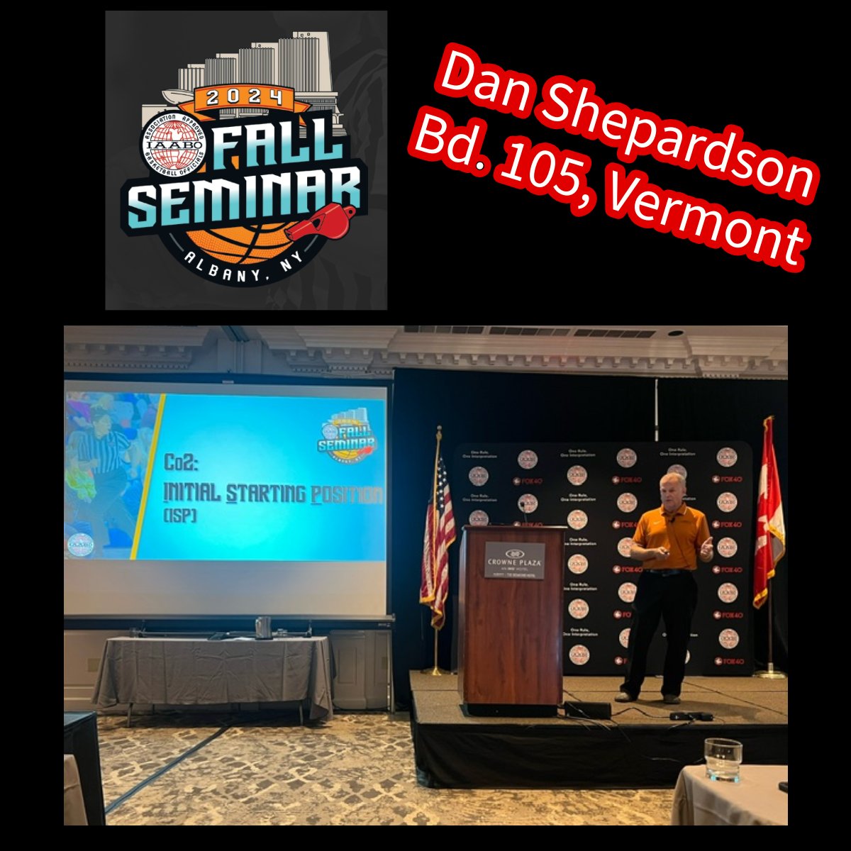 IAABO's tweet photo. Dan Shepardson, Interpreter of Bd. 105 in VT, trains officials on “Working the Trail Position”, emphasizing the importance of getting to an Initial Starting Position. Awesome!

https://t.co/ksF42dFrPS
https://t.co/0F7qvafKJb

@IAABOBoard105
@NFHS_org
@RefereeMag https://t.co/LQwT26rnEf
