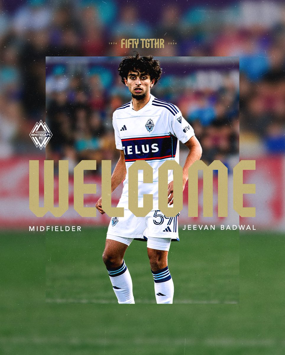 WhitecapsFC's tweet photo. Homegrown talent to the big stage ✨

‘Caps are proud to announce the signing of @wfcacademy product Jeevan Badwal from the club’s MLS NEXT Pro side @WFC2. Badwal has agreed to an @MLS contract as a Homegrown player through 2027, with options for 2028 & 2029 ✍️🍁

📰: https://t.co/uIXo0NIYZa

#VWFC | #FIFTYTGTHR