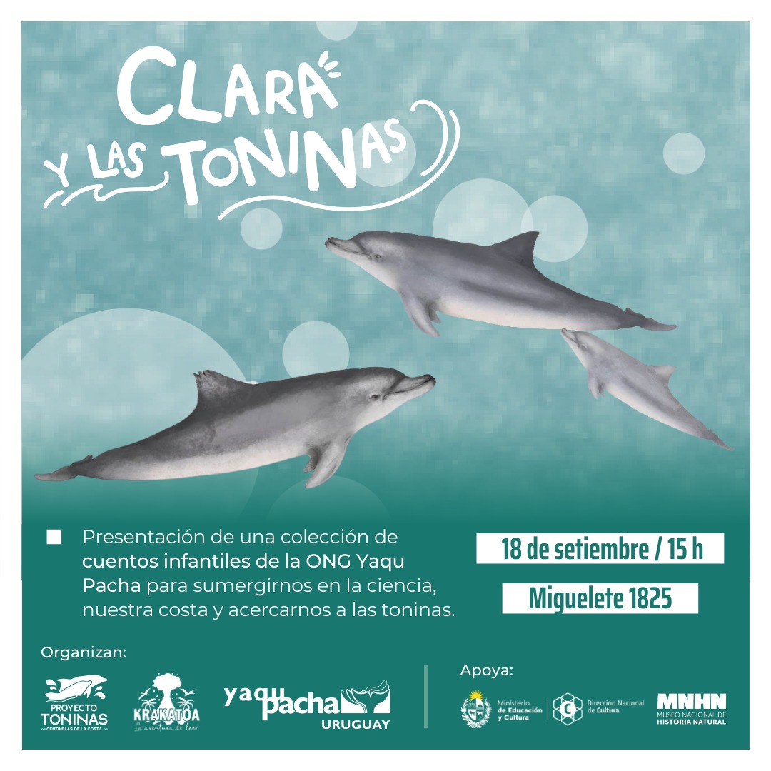 📌 Cecilia nos invita a la presentación de la colección de cuentos infantiles de Yaqu Pacha, para sumergirnos en la ciencia y nuestra costa y acercaron a las toninas. El día 18 de Setiembre a las 15 horas. En Miguelete 1825.
<a href="/yaqupachauy/">Yaqu Pacha Uruguay</a>