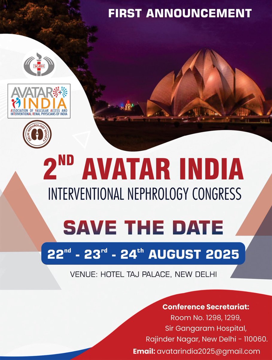 Vinant bhargava (@vinbhargava) on Twitter photo Save your dates for the 2nd Interventional Nephrology Congress #interventionnephrology <a href="/tvachh/">Tushar V (तुषार)</a> <a href="/ASDINNews/">ASDIN</a> <a href="/Renal_Ints/">Renal Interventions</a> <a href="/drakbhalla/">A K Bhalla</a> <a href="/drvt87/">Vaibhav Tiwari</a> <a href="/AVATAROrg/">AVATAR India</a> Save your dates for the 2nd Interventional Nephrology Congress #interventionnephrology <a href="/tvachh/">Tushar V (तुषार)</a> <a href="/ASDINNews/">ASDIN</a> <a href="/Renal_Ints/">Renal Interventions</a> <a href="/drakbhalla/">A K Bhalla</a> <a href="/drvt87/">Vaibhav Tiwari</a> <a href="/AVATAROrg/">AVATAR India</a>