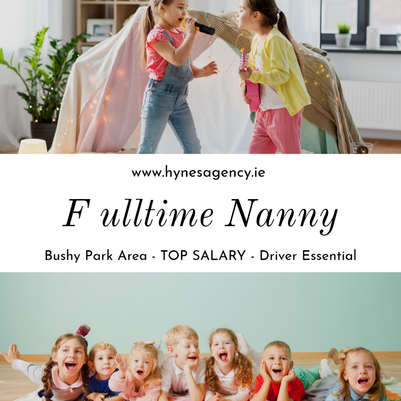 AgencyHynes's tweet photo. Full Time Nanny - Bushy Park area - Top Salary - Driver Essential

https://t.co/R5dpUUteoU

#jobsearch #dublinjobs #jobfairy #job #Irishjobfairy #jobseekers #recruitment #Dublinjobfairy #Friday #FridayVibes #Friday13th https://t.co/hy5p41tBCF