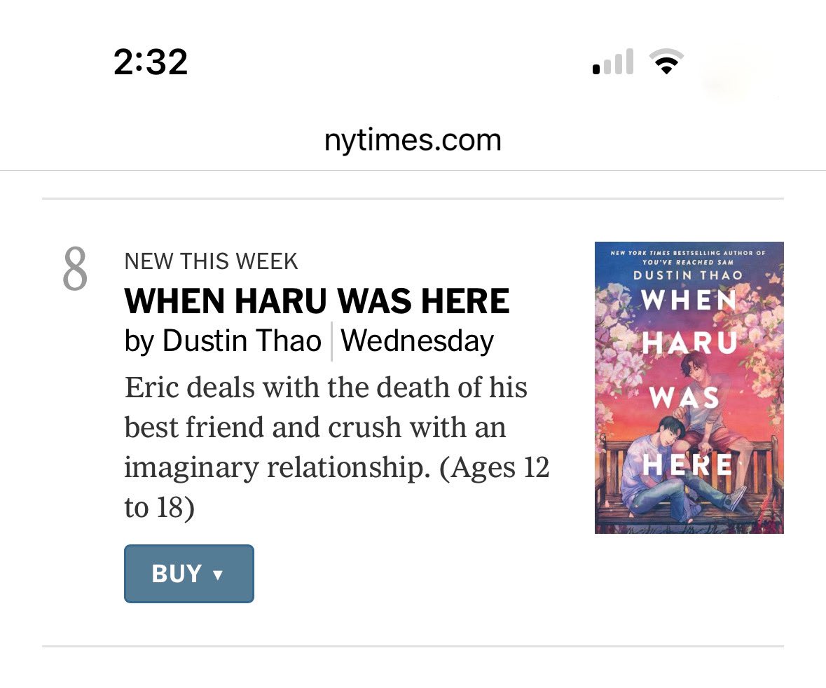 Dustin_Thao's tweet photo. My two gay asian boys made the New York Times Bestseller list!!! 🥹🤍💖 https://t.co/3xXH5FM1cy