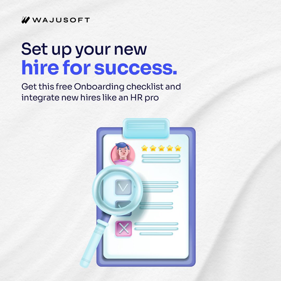 wajusoft's tweet image. Set up your new hire for success. 

Get this free Onboarding checklist and integrate new hires like an HR pro

Check out this link below👇🏾 😎
drive.google.com/file/d/1DiSBC4…
#wajusoft #hiringprocess #onboardingchecklist
