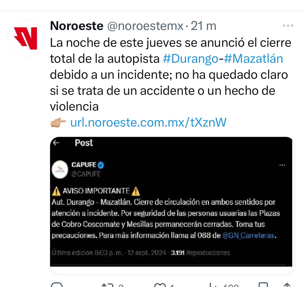 JunPrezLpez1's tweet photo. @noroestemx @UASinaloa Así o más vendido este periódico… aparte utilizan la imagen de Cuén para intentar desviar la información de lo que realmente pasa en Sinaloa. https://t.co/y5fdvn0Vzo