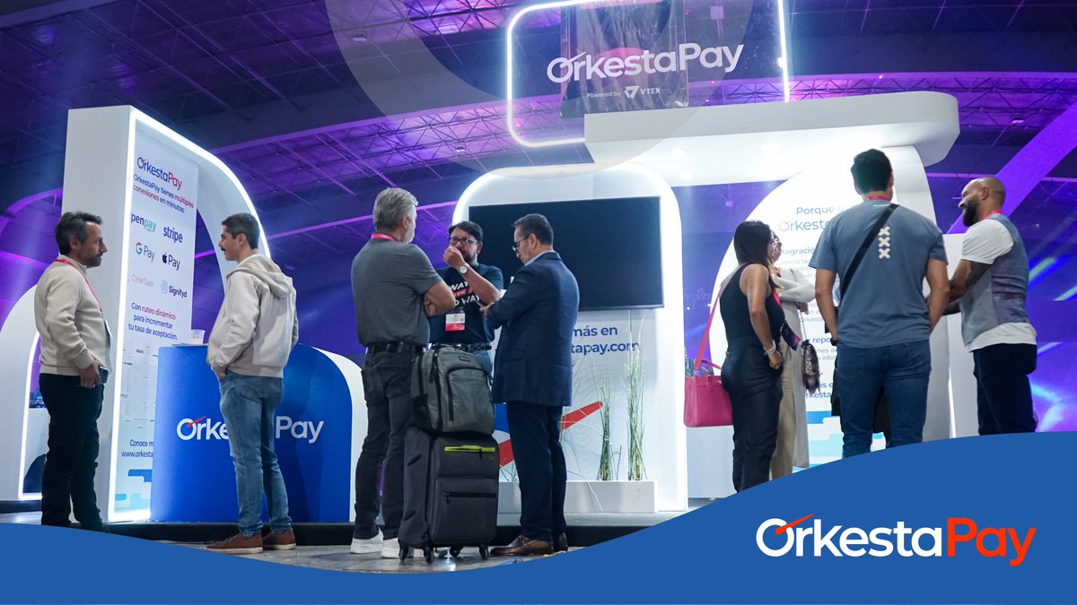 OrkestaPay's tweet image. OrkestaPay fue patrocinador platinum en Vtex Connect, en donde hablamos de las ventajas de implementar un orquestador de pagos en eCommerce en Latam.

#VTEXCONNECTLATAM #eCommerce #orquestadordepagos #tiendaonline #comprasenlinea #OrkestaPay