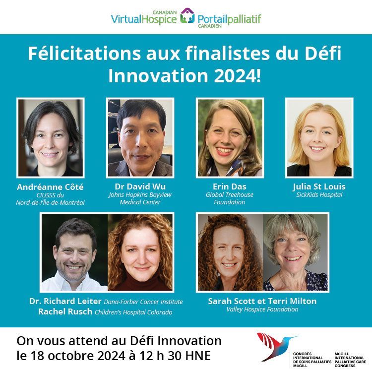 Canadian Virtual Hospice (@virtualhospice) on Twitter photo Voici les finalistes du Défi Innovation 2024 de <a href="/VirtualHospice/">Canadian Virtual Hospice</a> dans le cadre du #MIPCC2024! Détails à venir sur chaque innovation! <a href="/CareMcgill/">Palliative Care McGill</a> <a href="/CIUSSSnmtl/">CIUSSS du Nord-Mtl</a> <a href="/HopkinsBayview/">JohnsHopkinsBayview</a> <a href="/ErinDasRN/">Erin Das</a> @JuliaStLouis1 <a href="/SickKidsNews/">The Hospital for Sick Children (SickKids)</a> <a href="/pallstoryex/">The Palliative Story Exchange</a> @releiter <a href="/DanaFarber/">Dana-Farber</a> @RuschRachel <a href="/ChildrensColo/">Children's Hospital Colorado</a> Voici les finalistes du Défi Innovation 2024 de <a href="/VirtualHospice/">Canadian Virtual Hospice</a> dans le cadre du #MIPCC2024! Détails à venir sur chaque innovation! <a href="/CareMcgill/">Palliative Care McGill</a> <a href="/CIUSSSnmtl/">CIUSSS du Nord-Mtl</a> <a href="/HopkinsBayview/">JohnsHopkinsBayview</a> <a href="/ErinDasRN/">Erin Das</a> @JuliaStLouis1 <a href="/SickKidsNews/">The Hospital for Sick Children (SickKids)</a> <a href="/pallstoryex/">The Palliative Story Exchange</a> @releiter <a href="/DanaFarber/">Dana-Farber</a> @RuschRachel <a href="/ChildrensColo/">Children's Hospital Colorado</a>