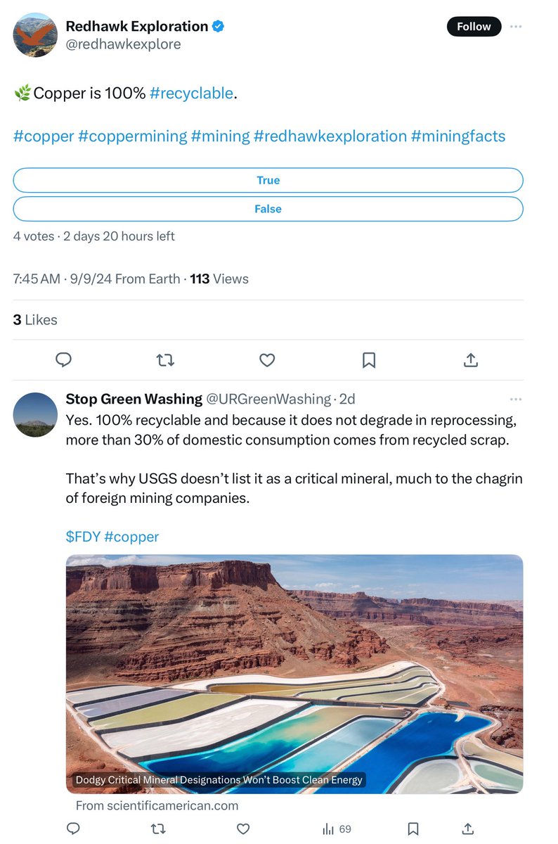 NoFaradayMine's tweet photo. Looks like @FaradayCopper’s social media intern at @redhawkexplore really didn’t think this one through.
$FDY $FDY.TO #faradaycopper #redhawkexploration #copper https://t.co/fUqvVPIU6G