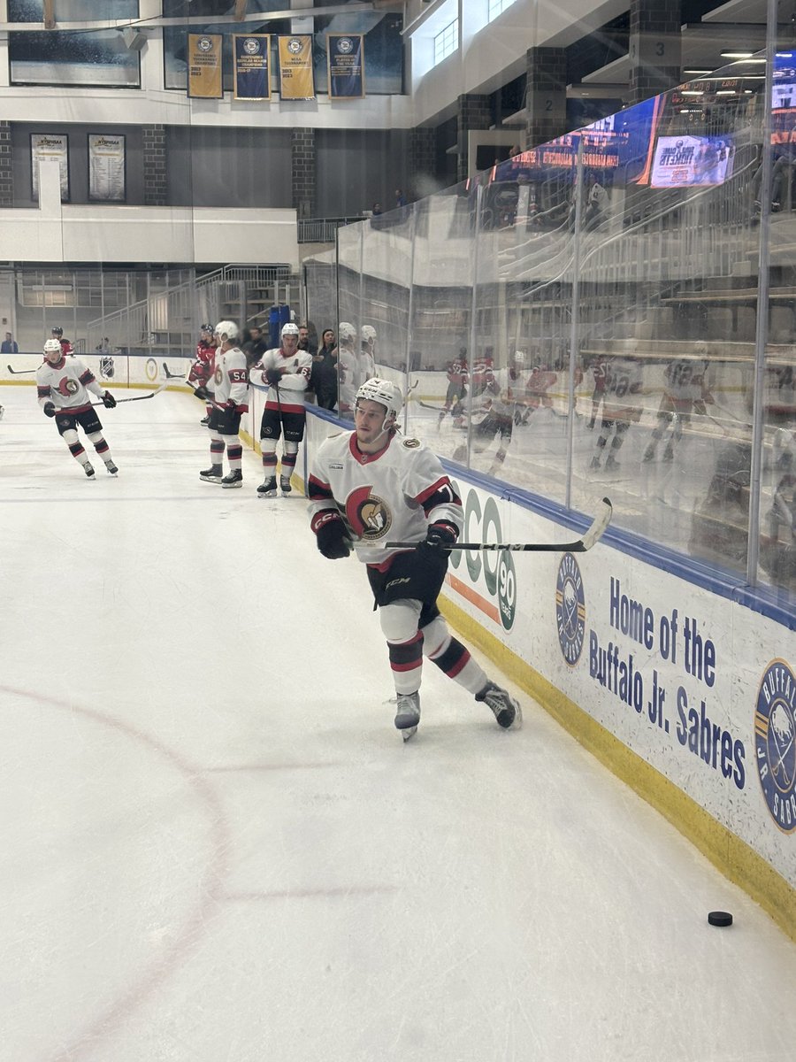 Familiar faces in familiar places! Jr. Sabres alum Ryder Boulton suits up for <a href="/Senators/">Ottawa Senators</a> at Buffalo Prospect Challenge. 

#LevelUp #SwordsUp