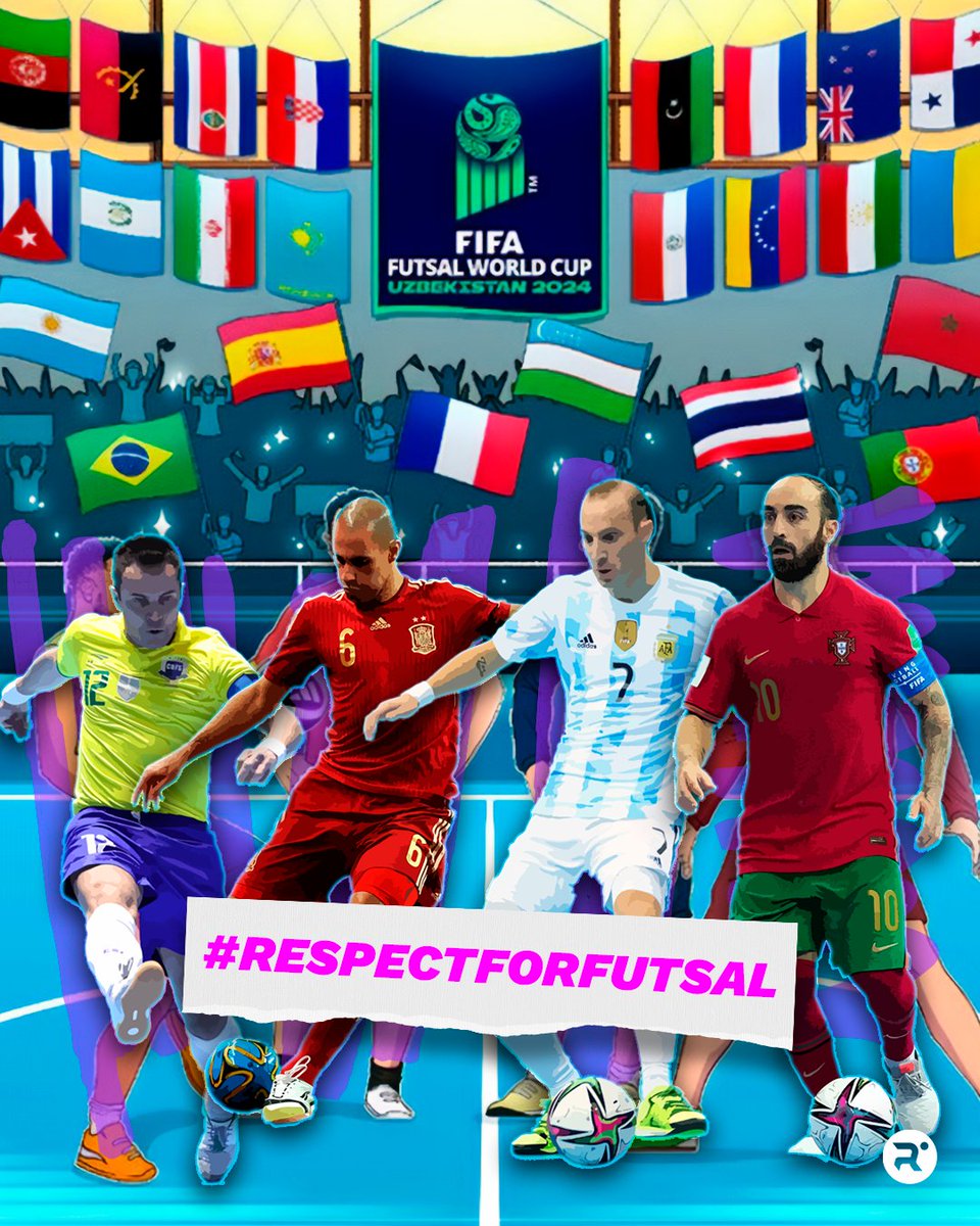 relevo's tweet photo. ✅ Corregido.

▪️ Una ilustración de Messi, Cristiano, Xavi y Neymar para anunciar el comienzo del Mundial de futsal. La FIFA lo ha vuelto a hacer...

▪️ Aquí no nos olvidamos de las leyendas de este deporte.

¡A por todas! 👏

#RespectForFutsal https://t.co/iiOc2IvM1y