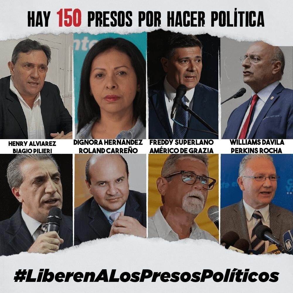 Querer un país libre, democrático y en el que se respeten los DD.HH. NO es un delito.

En Venezuela, sin embargo, el régimen de Maduro tiene tras las rejas a al menos 150 personas que han luchado por todo esto, que se suman a los más de 1.800 presos políticos, una cifra triste y