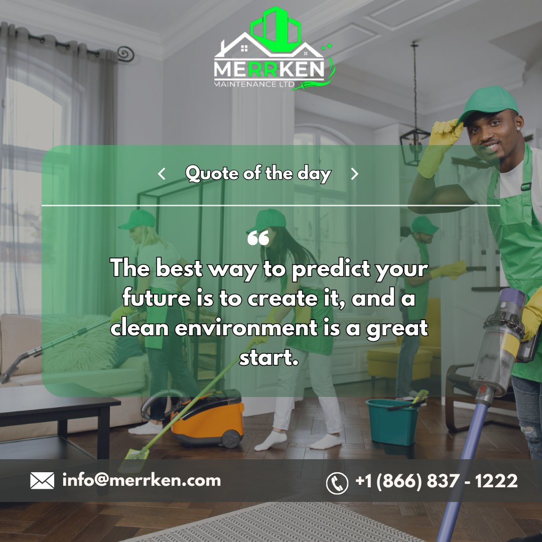 Ready to take the first step toward a brighter future? Start with a spotless space! Contact us today for top-notch cleaning services.

📧 info@merrken.com
📞 +1 (866) 837-1222

#CustomerFeedback #MerrkenMaintenance