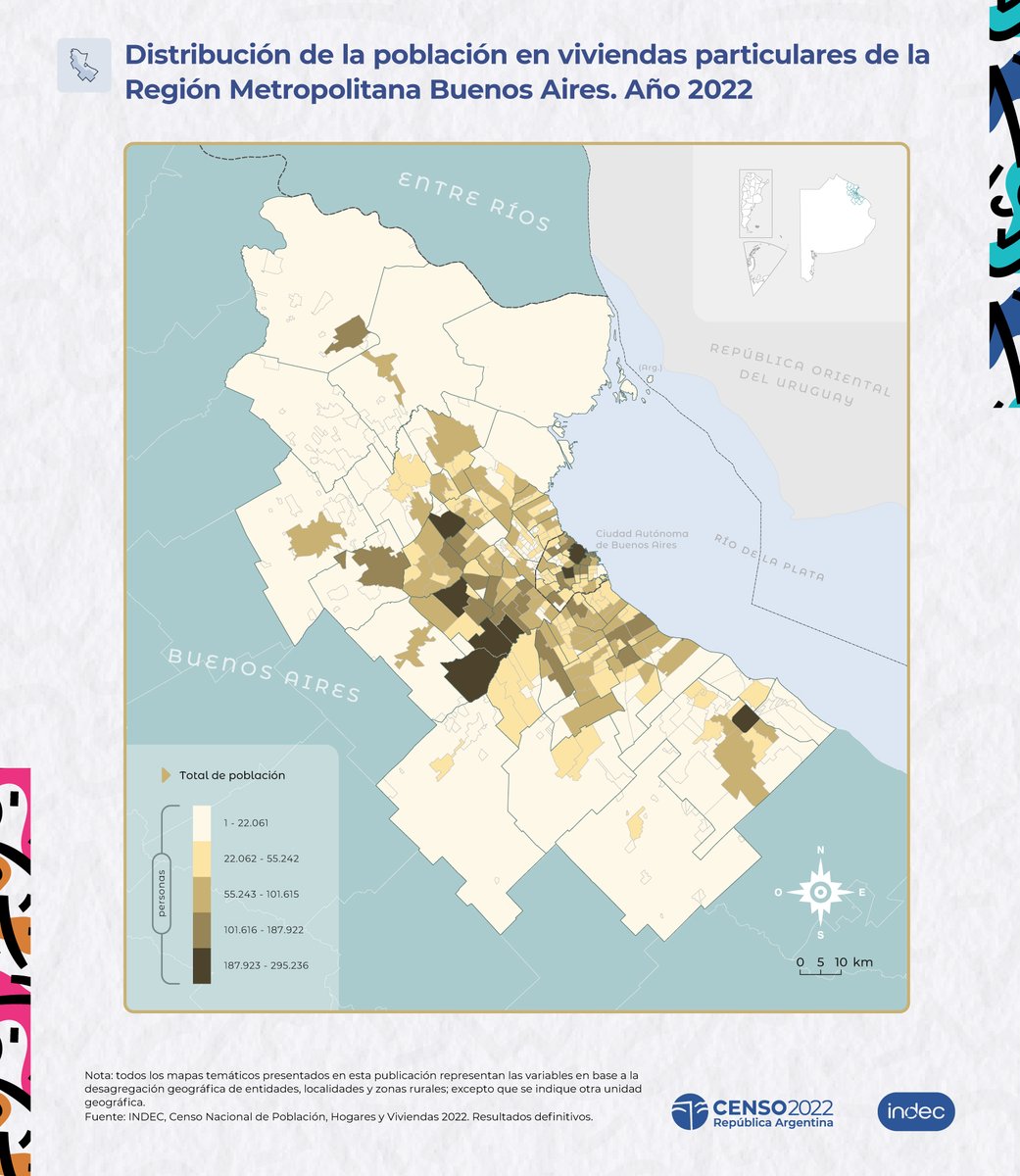 En 2022, el 35,9% de la población de la Argentina vivía en la Región Metropolitana Buenos Aires indec.gob.ar/ftp/cuadros/po… #Censo2022