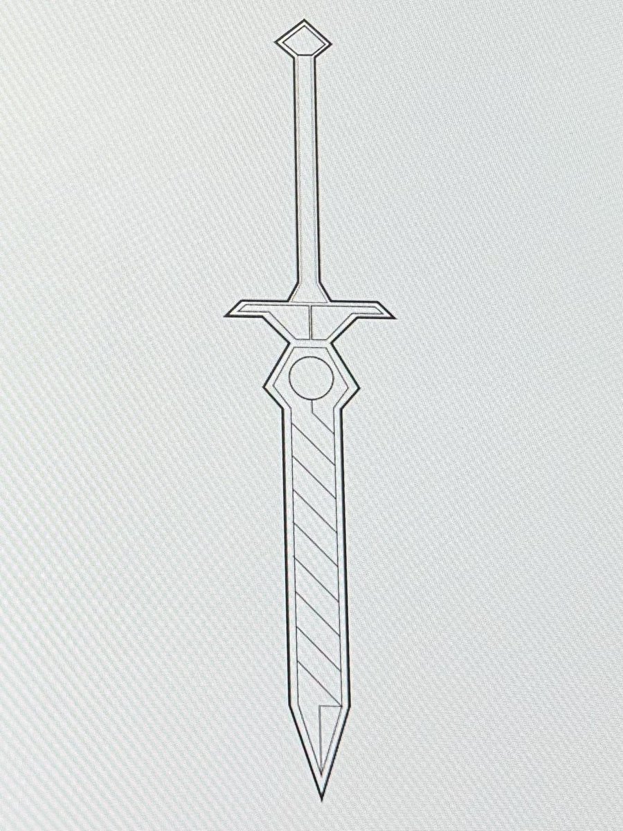 donttouchrylie's tweet image. this is what happens when u let a nerd learn how to design and make their own props #conceptart #propdesign #weapons #wip  

fourth pic is a side by side with the first prototype :3 
final design is about 40 inches long i think