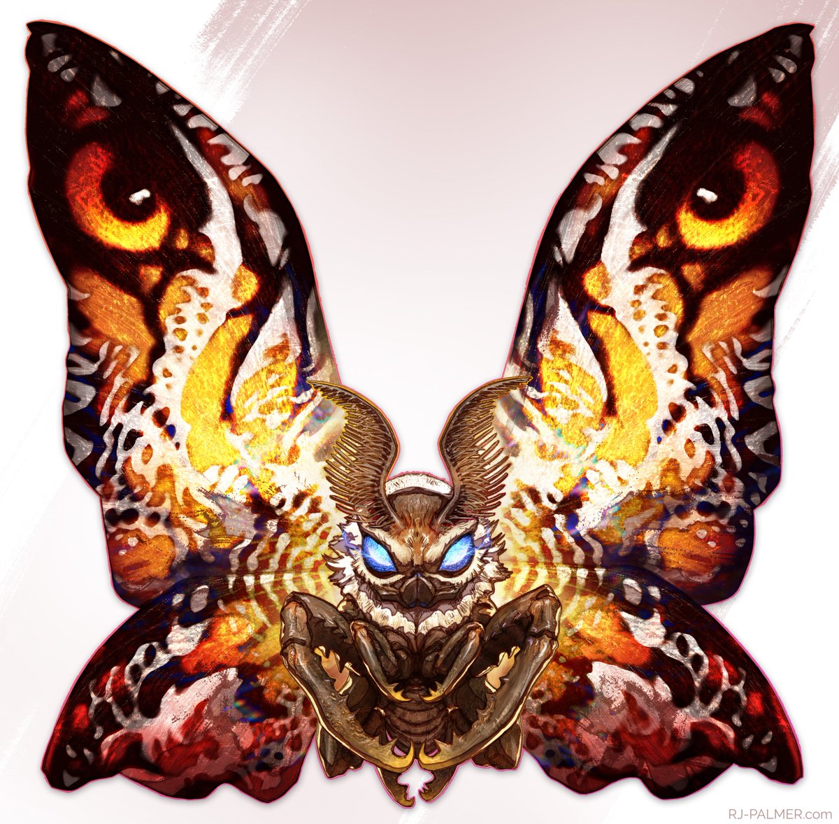 Wait everyone look!! I finally drew Mothra (plus some other guys)