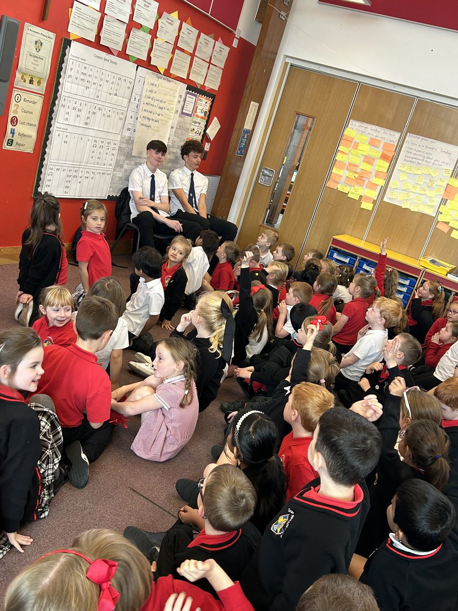 Thank you to Josh and Taylan from <a href="/LHS_HWB/">Larbert High School HWB</a> for visiting the P1-4 assembly this week to share their journey to play for the Scotland basketball team 🏴󠁧󠁢󠁳󠁣󠁴󠁿