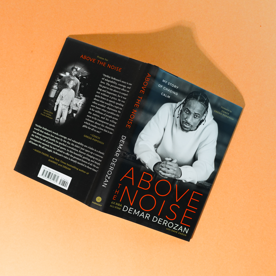 randomhouse's tweet image. From one of the most outspoken and respected NBA athletes comes a groundbreaking and remarkable memoir chronicling a very public struggle with depression, in the hopes that other people will not suffer alone.

ABOVE THE NOISE by @DeMar_DeRozan is out now!

bit.ly/3zi2MLL