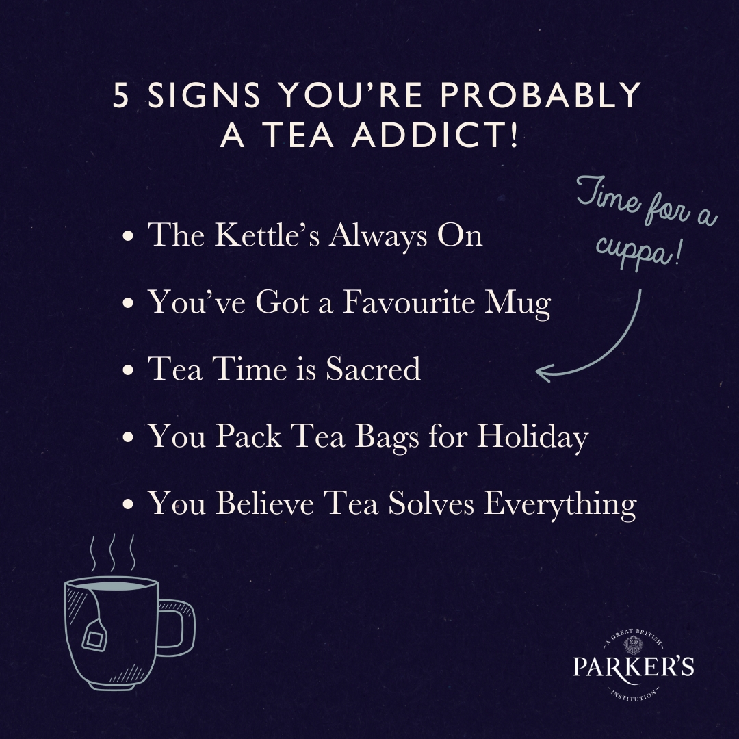ParkersGB's tweet image. 5 Signs You’re Probably a Tea Addict 

Sound familiar? You might just be a certified tea addict! How many of these apply to you? Share your tea stories in the comments—kettle’s on!

parkersgbi.com/products/?keyw…
#ParkersGBI #TeaAddict #BritishTea #Cuppa #TeaTime #ProperBrew