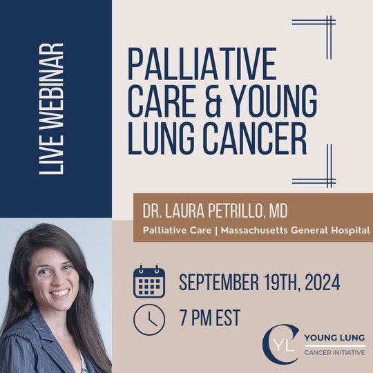 Young Lung Cancer Initiative (@younglungcancer) on Twitter photo ☀️ **Live Webinar Alert** ☀️
Join the Young Lung Cancer Initiative for a webinar with Dr. <a href="/lpetrillz/">Laura Petrillo 🗽</a>, Palliative Care Physician ,discussing palliative care & young lung cancer.
📅 Submit your Q&A questions via the registration form.
🔗 Register now: docs.google.com/forms/d/e/1FAI… ☀️ **Live Webinar Alert** ☀️
Join the Young Lung Cancer Initiative for a webinar with Dr. <a href="/lpetrillz/">Laura Petrillo 🗽</a>, Palliative Care Physician ,discussing palliative care & young lung cancer.
📅 Submit your Q&A questions via the registration form.
🔗 Register now: docs.google.com/forms/d/e/1FAI…