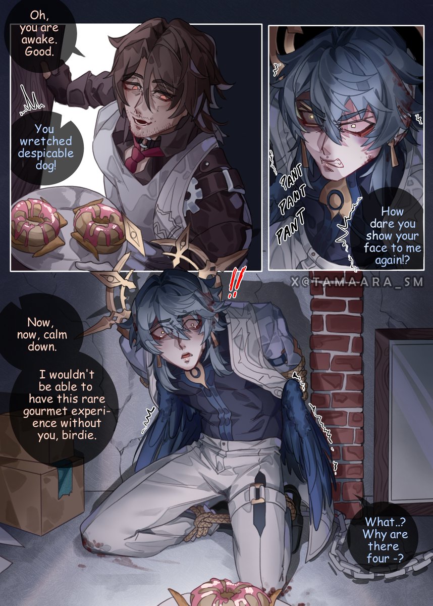 tamaara_sm's tweet photo. CW: Cann1bal1sm. A comic about the origins of the Halovian Winged Burger. I thought about this since the day one that we saw it. DAY ONE. 🍗 #Galladay  (also a poll in the comments if you want to give your guess) https://t.co/tU7yb0ov2o
