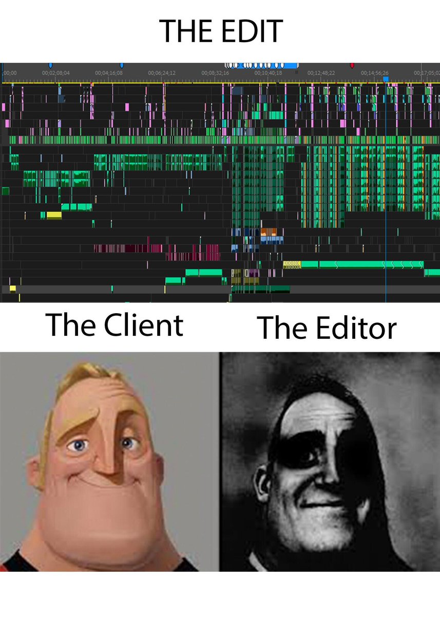 Yes, this is a real timeline. and all jokes aside, our editors do an amazing job making content look like cinema 🔥