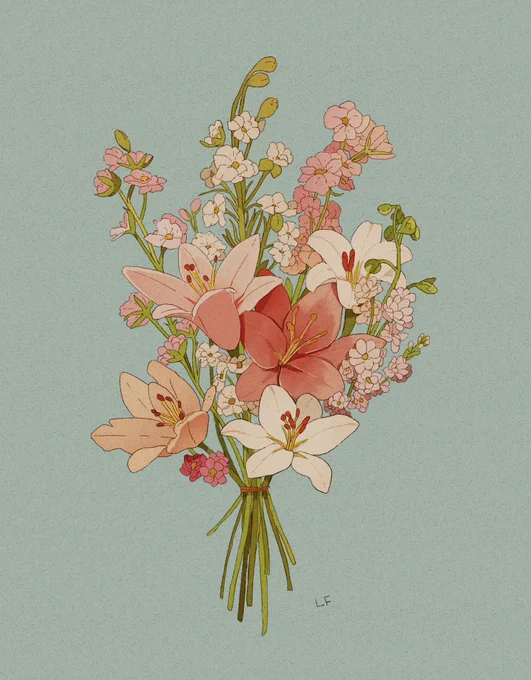 If you haven't seen any blooms from me for a hot minute that's because they're on my patreon! I post "secret garden" bouquets that can only be seen there
