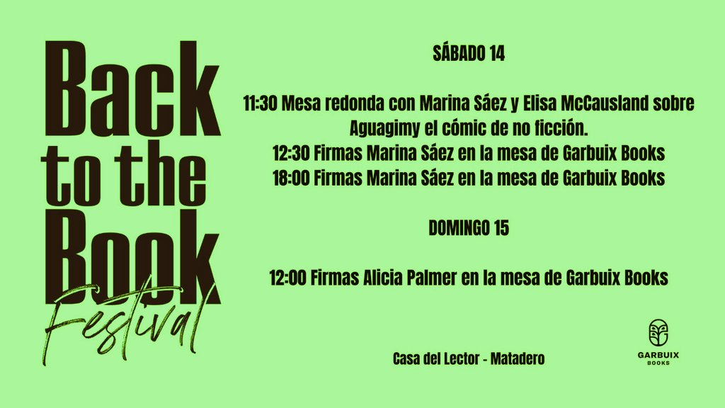 reinohueco's tweet photo. Mañana nos vemos en #BackToTheBook 💭 Converso con Marina Sáez a propósito de su cómic 'Aguagim'. ¡Os esperamos en la piscina de libros! https://t.co/D6HslkOWqi
