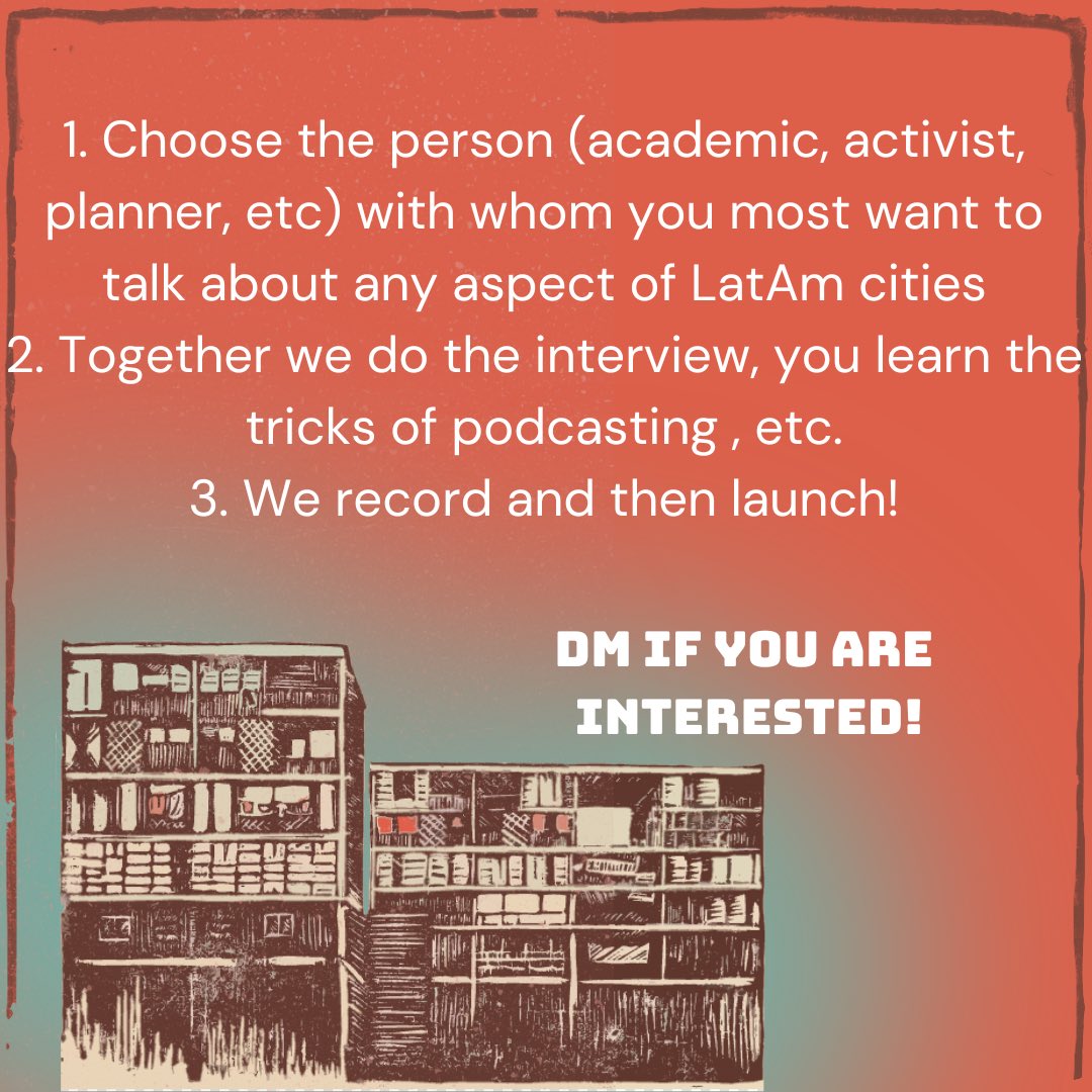 If you love the podcast, and Latin American cities, join us by cohosting an episode! No prior podcast experience necessary 😎 Details below 👇