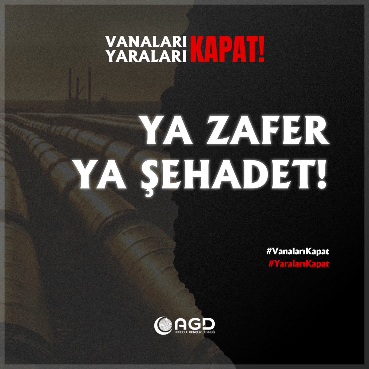 📍"Ya Zafer Ya Şehadet!"

📌 Adana - Ceyhan / Kurtkulağı

🗓️ 14 Eylül Cumartesi 15.00

benideyaz.org

#VanalarıKapat
#YaralarıKapat