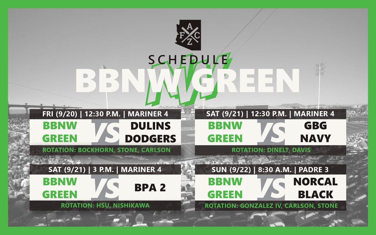 Baseball Northwest (@baseballnw) on Twitter photo The Junior <a href="/AZFallClassic/">AZ Fall Classic</a> is officially 1οΈβ£ week away! πβΎοΈ
Excited to see our squads #RepTheNW down in the desert. π΅
#AZFallClassic The Junior <a href="/AZFallClassic/">AZ Fall Classic</a> is officially 1οΈβ£ week away! πβΎοΈ
Excited to see our squads #RepTheNW down in the desert. π΅
#AZFallClassic