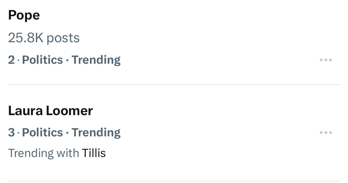 I mean between the Pope and Laura Loomer, you’re really just trying to decide between the lesser of two evils.