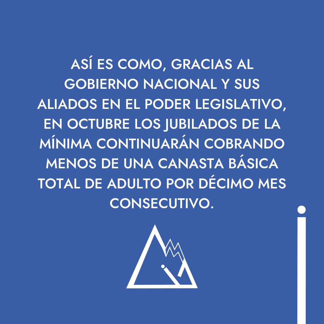 institutocimamz's tweet photo. Así nuestros jubilados y jubiladas se quedaron con la fórmula actual de actualización de sus haberes, que los tiene corriendo por detrás a la inflación desde enero de este año.
En este informe les contamos de qué se trataba la ley y cuánto dinero significaba para los mayores. https://t.co/rcVTkk6sHZ