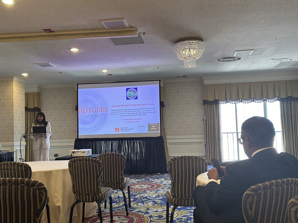Rachel L. Choron, MD FACS (@rachelchoron) on Twitter photo Assessment on the zero fatality corridor in India to improve road safety engineering presented by <a href="/divvya20k/">Divya Kewalramani, MD</a> at #WTC2024
#AAST2024 <a href="/SurgEdMD/">Mayur Narayan</a> <a href="/savelifeindia/">SaveLIFE Foundation (SLF)</a> <a href="/A_Teich/">Amanda Teichman</a> <a href="/zack_englert/">Zachary Englert</a>
Moderated by <a href="/scrubbedin/">Stephanie Bonne</a> Assessment on the zero fatality corridor in India to improve road safety engineering presented by <a href="/divvya20k/">Divya Kewalramani, MD</a> at #WTC2024
#AAST2024 <a href="/SurgEdMD/">Mayur Narayan</a> <a href="/savelifeindia/">SaveLIFE Foundation (SLF)</a> <a href="/A_Teich/">Amanda Teichman</a> <a href="/zack_englert/">Zachary Englert</a>
Moderated by <a href="/scrubbedin/">Stephanie Bonne</a>