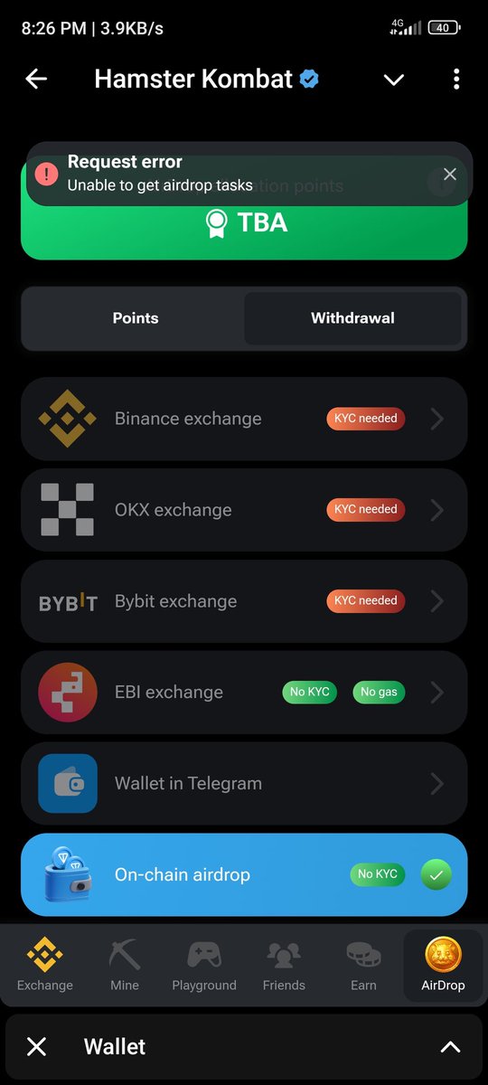 AlrayhMamon's tweet photo. @hamster_kombat @binance @okx I accidentally clicked it. I don't even know which wallet it is. Please let me change it. So far, airdrop management has been going well. But let me change it, please! https://t.co/LIB5mr1nfn