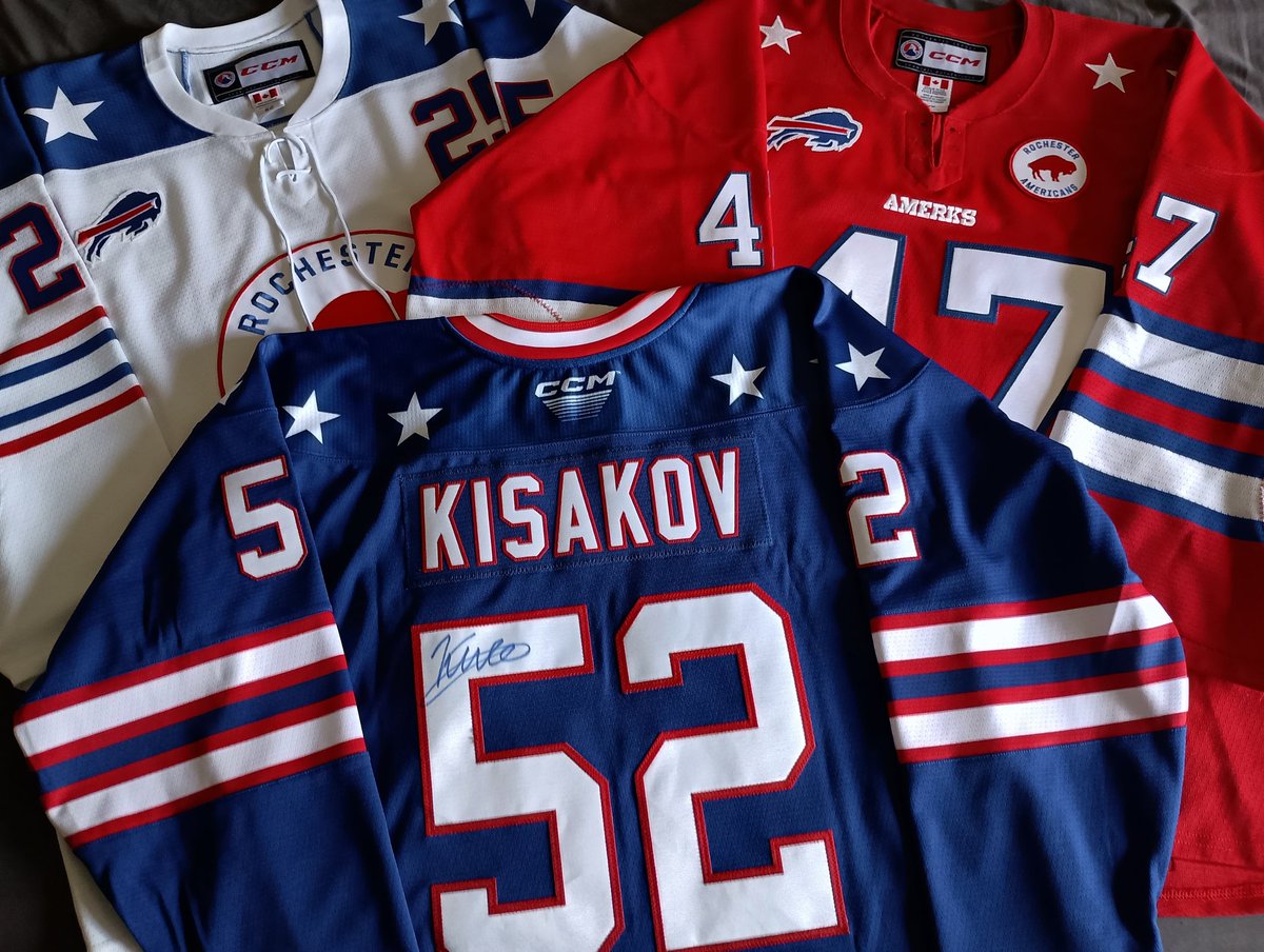 "An efficient way to celebrate <a href="/BuffaloBills/">Buffalo Bills</a> Victory Friday and <a href="/BuffaloSabres/">Buffalo Sabres</a> Prospect Challenge doesn't exi-"

<a href="/AmerksHockey/">Rochester Americans</a>: "Hold my Genny"