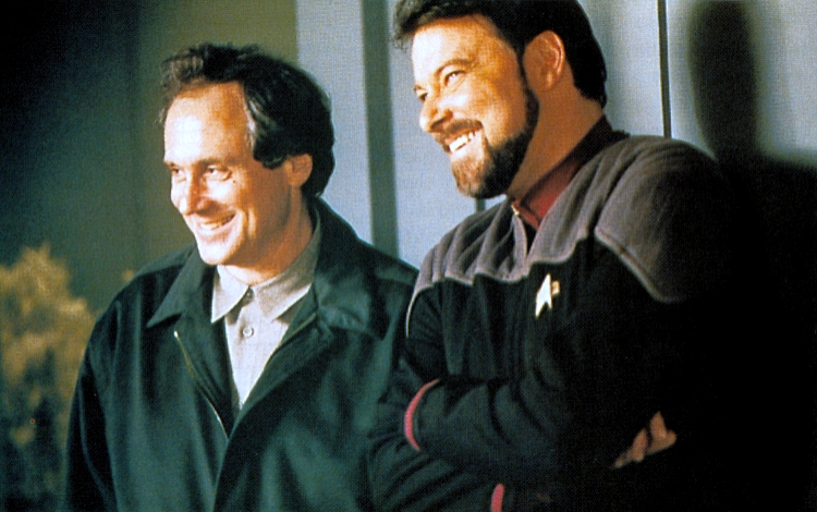 GaryGorn's tweet photo. Rick Berman and Jonathan Frakes on the set from Star Trek Insurrection🚀🎥
#StarTrek #RickBerman #JonathanFrakes #StarTrekInsurrection #Trekkie https://t.co/x7yKN5ixNb