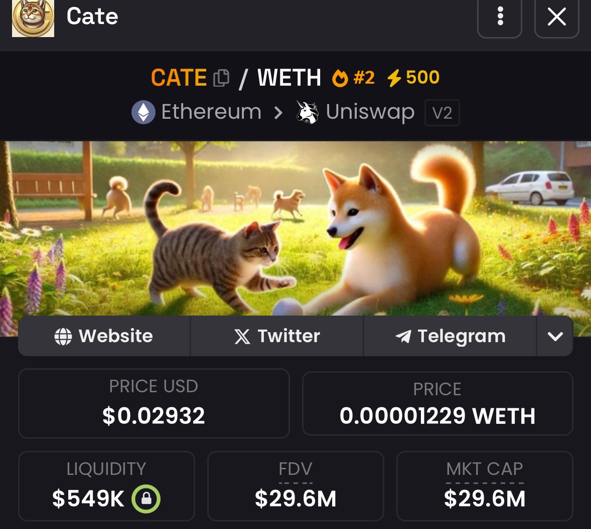 AbebeDempsey's tweet photo. $CATE Staking is Live https://t.co/9hfz8WyE7x https://t.co/hqLIRDBg9u