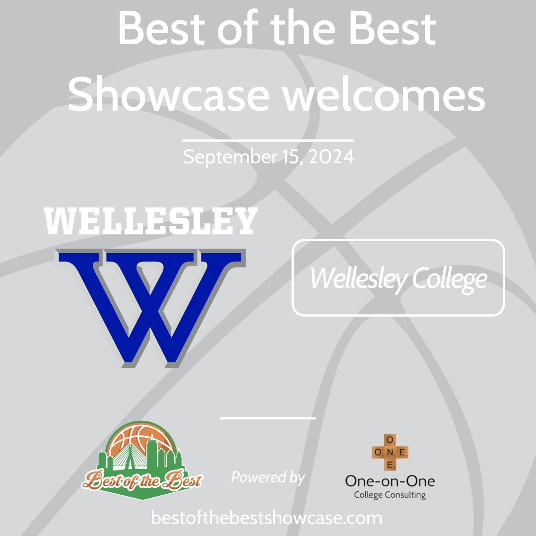 Excited to have you join us @wellesleybball for our showcase on September 15th at Babson College from 8:30am- 1:30pm! 🏀.