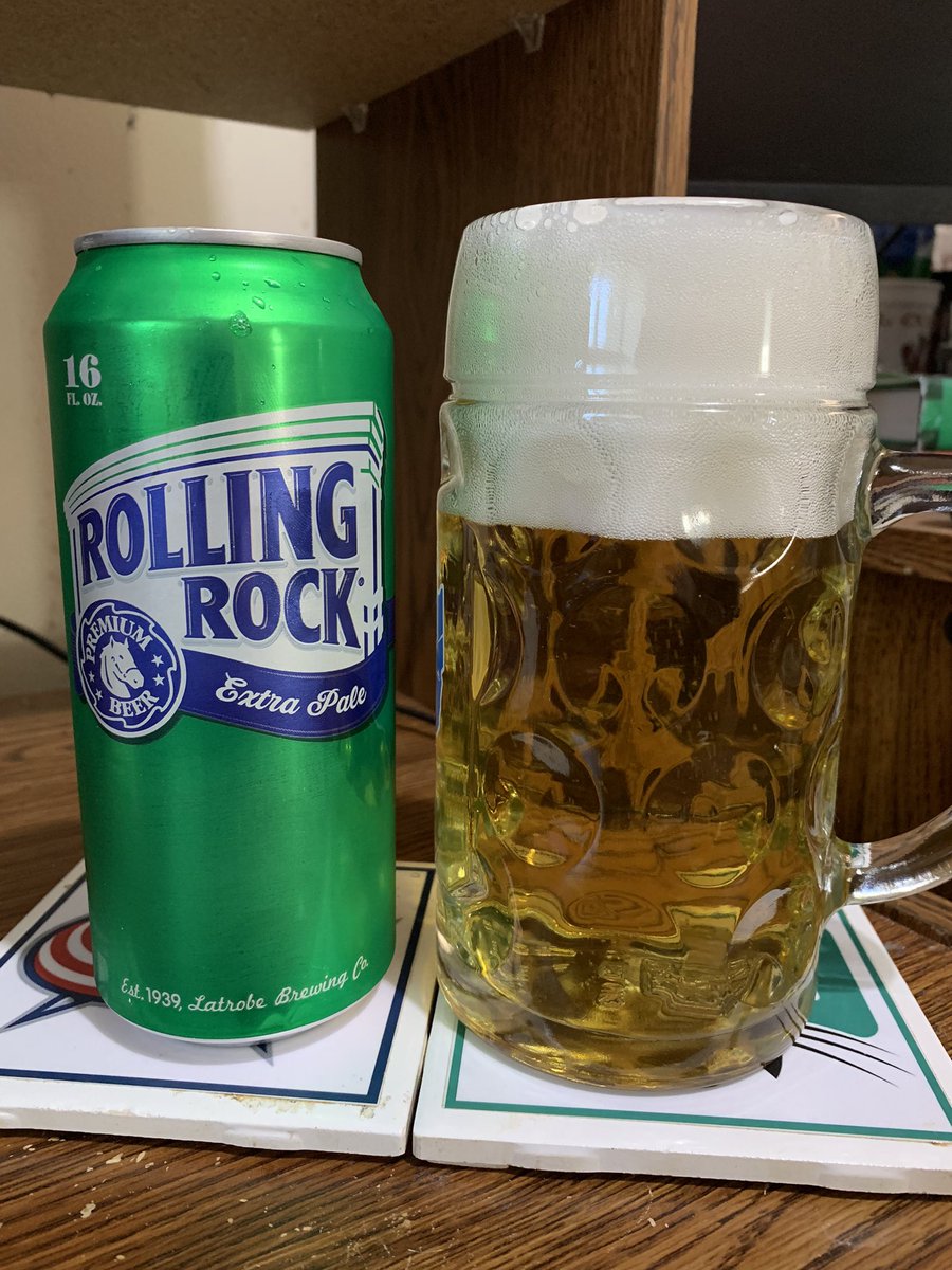 RealBMaxwell's tweet photo. I don’t think I’ve had a #RollingRock since I was in college, this version is decent even though I don’t think it’s brewed in the glass lined tanks of Old Latrobe anymore 😂🍻#BeersOnFriday #drinkcheck @JonMontag @BrianVolkert @Imagicranium @RobFromInternet @MikeSlomba https://t.co/vnxhv8heaD