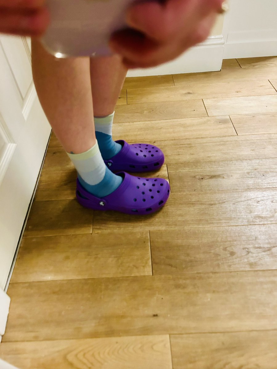 Something has happened. There has been a great shift in me and I can’t explain why. I’ve now become a Crocs and socks person. Introducing my new slippers…