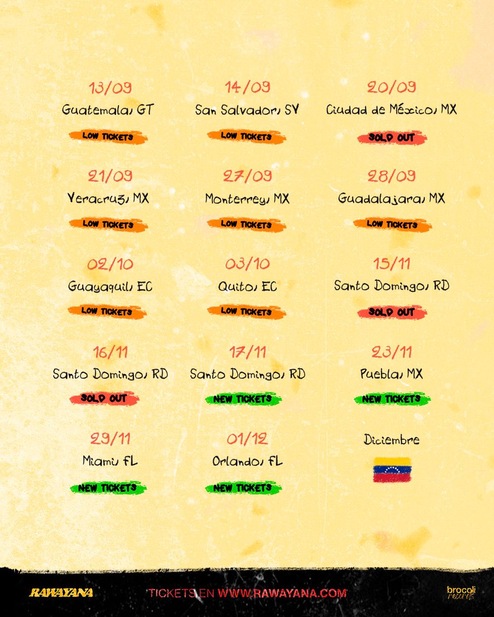 Se vienen muchos estrenos para finales de este año… también estamos cerrando el ¿Quién trae las cornetas? WORLD TOUR 🥦✊🏾 nos vemos ❤️