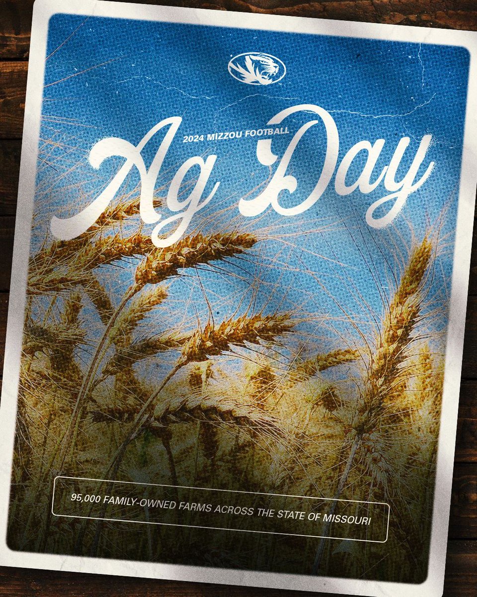 Sidney2020DB's tweet photo. From farm fields to the football field-Missouri ag does it all.
Celebrate with us at the Ag Appreciation Game. #MIZ #ETT @mizzouathletics @mizzoufootball
September 21st
Memorial Stadium https://t.co/u9S54MzAN9