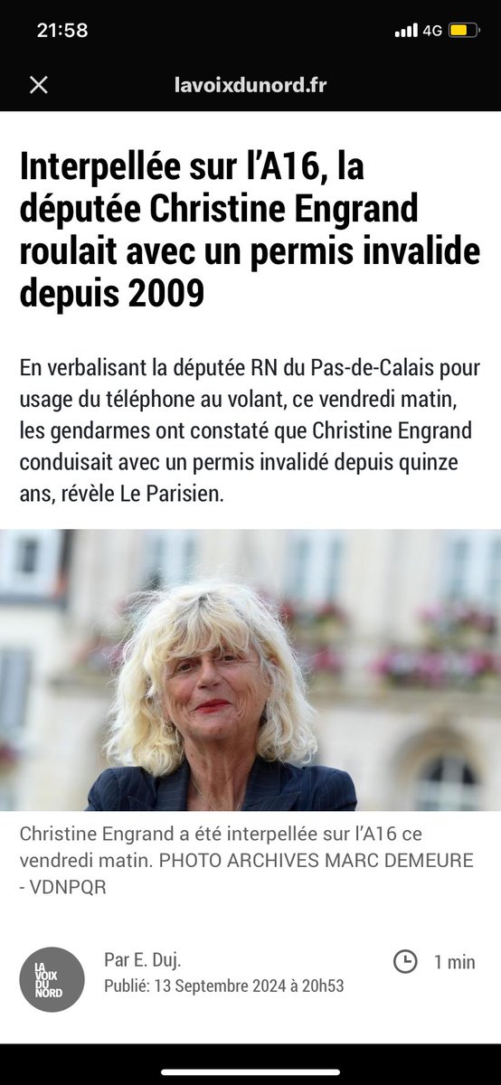 Comment prétendre représenter les Français quand on ne respecte pas la loi ?
Christine Engrand doit démissionner. Quelle honte !